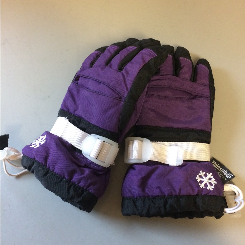 Kids Purple Snow Ski Snowboard Gloves 🧤